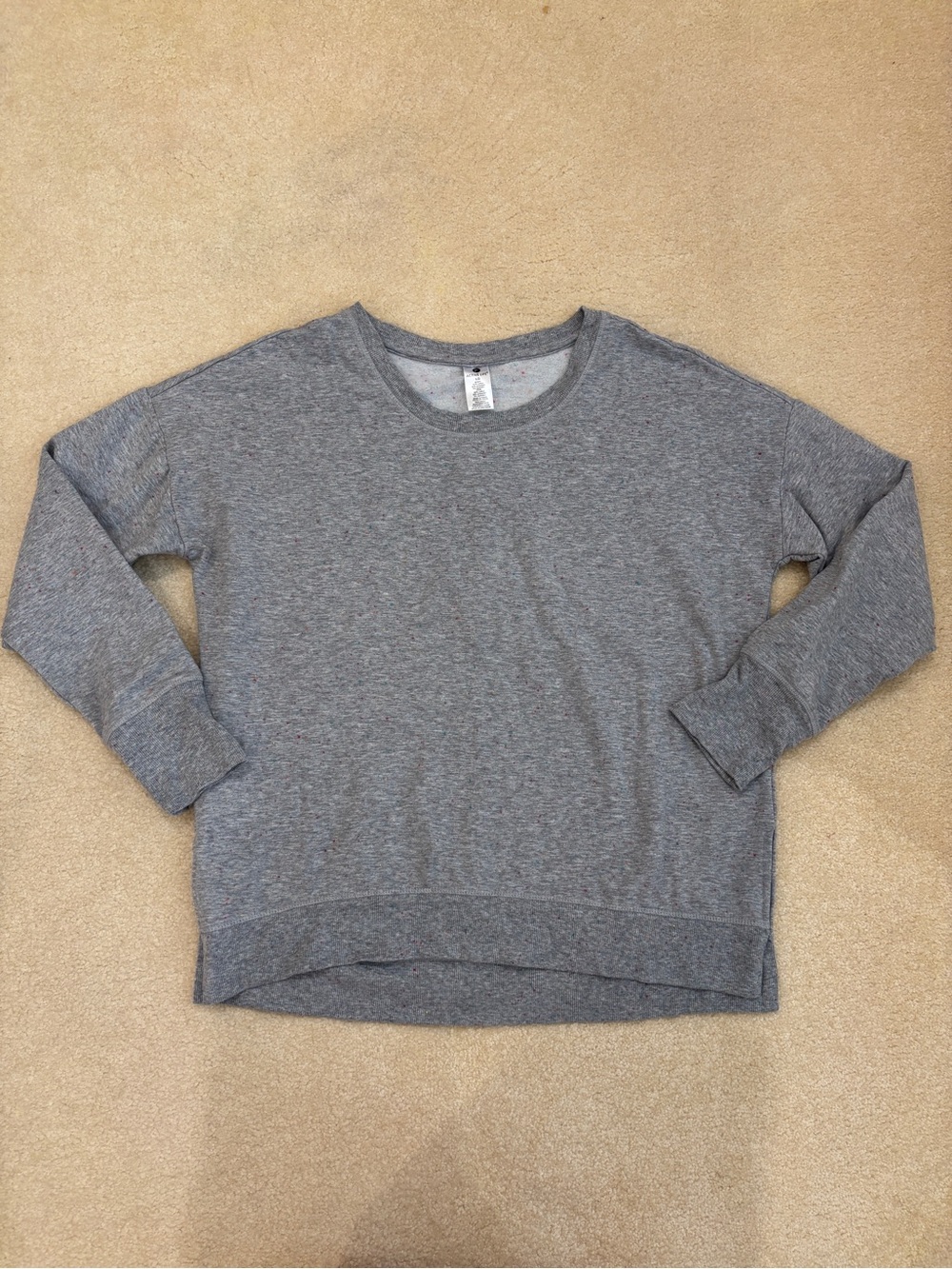 Active Life Gray Colorful Specs Pullover Sweatshirt Size Large